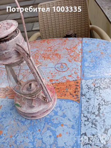 Стар ръчно рисуван фенер , снимка 1