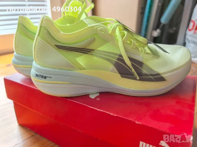 ЧИСТО НОВИ Маратонки с карбонова пластина PUMA Deviate Nitro Elite – размер 37 (23 см), снимка 2 - Маратонки - 56232581