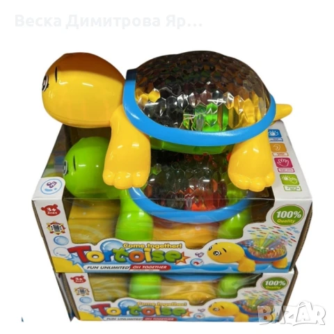 Щастлива костенурка – Детска интерактивна играчка с 3D светлини, музика и проекция, снимка 4 - Други - 50826813