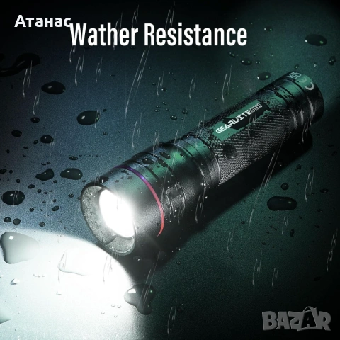 Акумулаторно водоустойчиво LED фенерче със ZOOM, висока мощност, снимка 2 - Оборудване и аксесоари за оръжия - 53427754