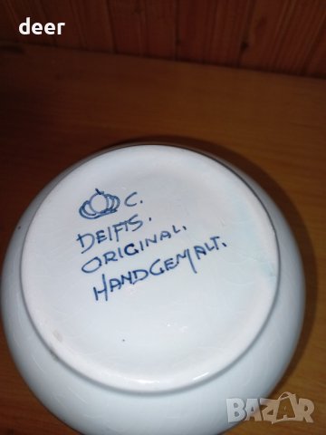 Старинна  порцеланова кашпа ДЕЛФТ, снимка 3 - Вази - 44385600