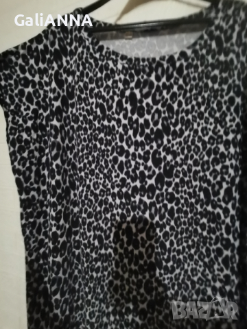 СТРАХОТНА РОКЛЯ В ЕФЕКТЕН ДЕСЕН 3XL-4XL, снимка 2 - Рокли - 44623517