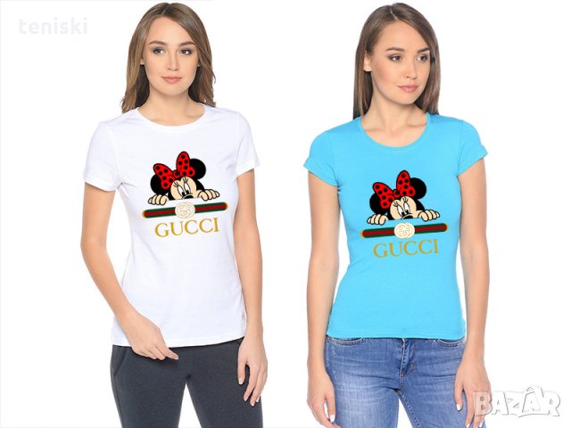 Тениска GUCCI Disney Mickey Mouse принт Модели,цветове и размери, снимка 9 - Тениски - 28097563