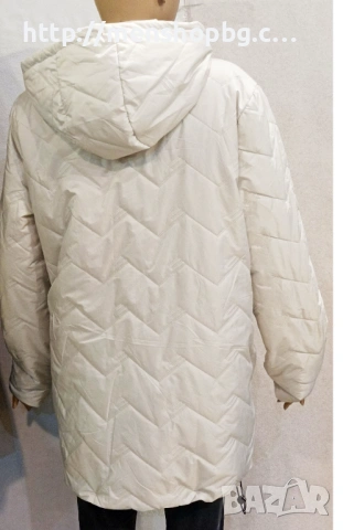 Големи размери яке код 7 - крем, снимка 3 - Якета - 53623460