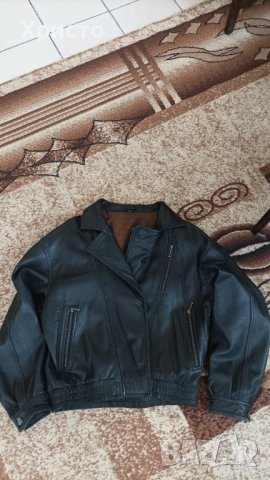 Мъжко яке естествена кожа - размер 50-ти / тип мото рокерия, снимка 3 - Якета - 39810343