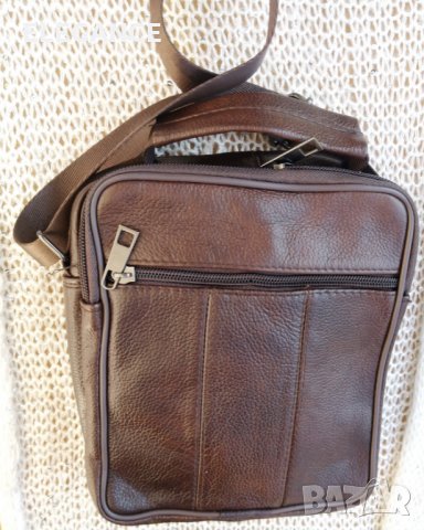 Мъжка кожена чантичка с 5 джоба, снимка 5 - Чанти - 34882515