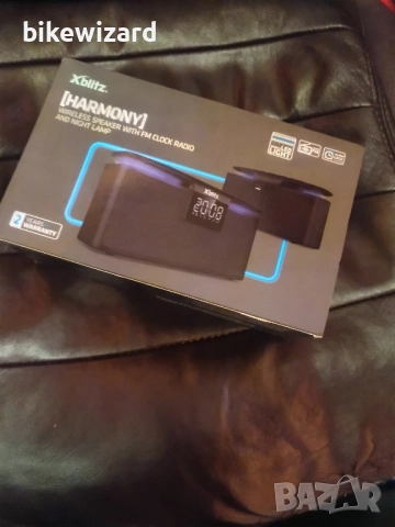 Xblitz HARMONY Преносим високоговорител Черен радио Нощна лампа Радио будилник НОВА, снимка 5 - Bluetooth тонколони - 52587242