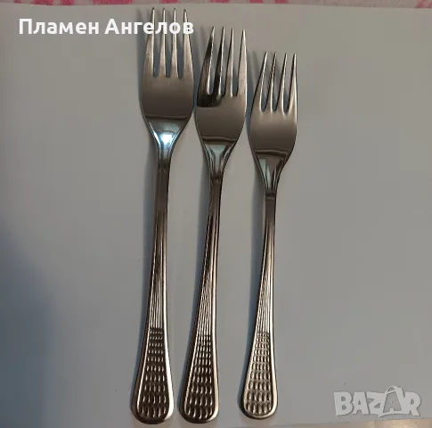 комплект от 6 броя вилици "Петко Денев" Габрово 18.5см.Междинен прибор. , снимка 8 - Прибори за хранене, готвене и сервиране - 56016934