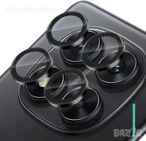 Стъклен Протектор за Камера Тип Рингове за Xiaomi Redmi Note 14 Pro 5G, снимка 5 - Фолия, протектори - 49233430