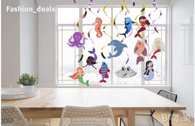 Нова Украса Декорация за парти, рожден ден на тема русалка, океан, море, снимка 6 - Други - 33845248