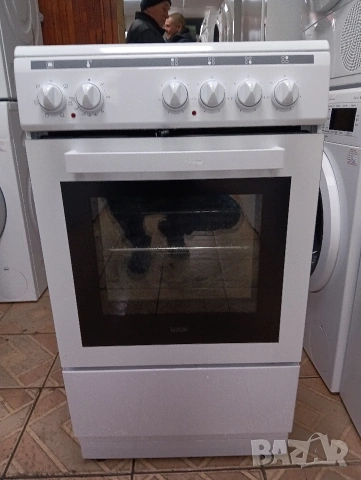 Като нова тясна 50см свободно стояща печка с керамичен плот с две години гаранция!, снимка 3 - Печки, фурни - 53364757