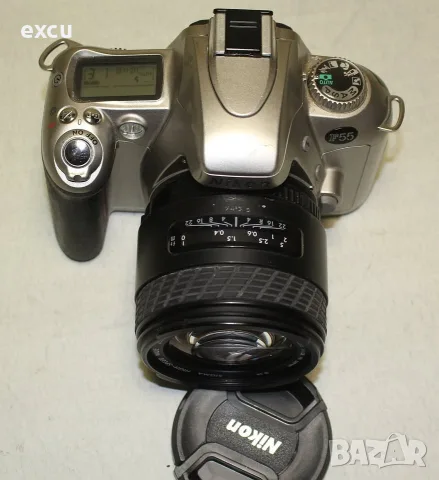 Фотоапарат Nikon F55 + обектив Sigma AF 28mm F1.8, снимка 2 - Фотоапарати - 55754285