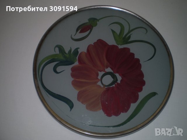 Ретро Въртящт стъклен поднос , снимка 4 - Други ценни предмети - 41878862