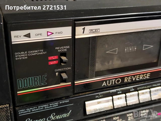 Радиокасетофон Hitachi TRK-W550E , снимка 3 - Радиокасетофони, транзистори - 53136052