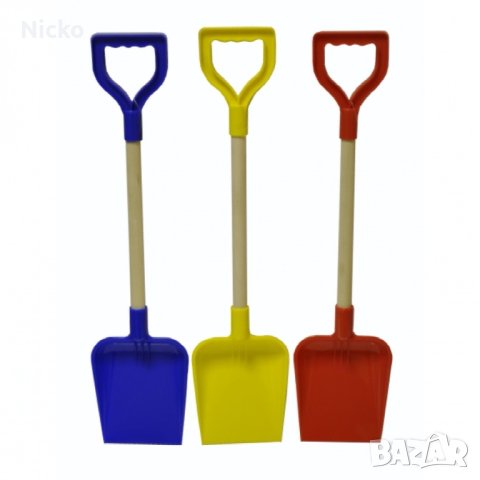 Детска лопатка за пясък с дървена дръжка 54см.