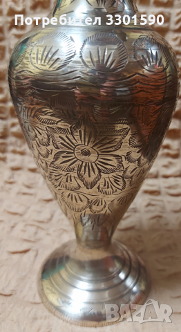 Бронзова ретро ваза , снимка 3 - Други ценни предмети - 36288209