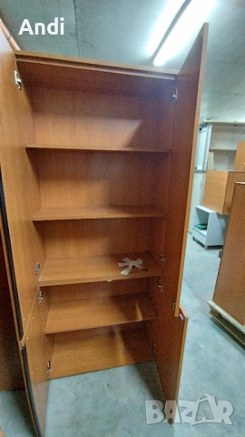 Двукрил гардероб с четири врати - Офис шкаф с рафтове 86/42/205 см, снимка 13 - Гардероби - 53661833