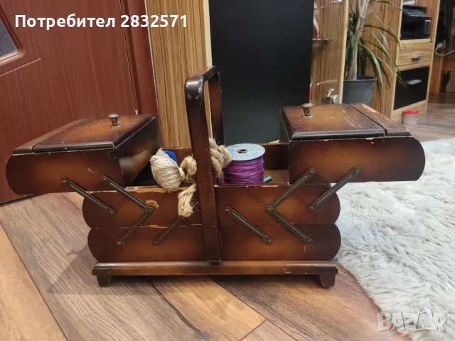 Антикварен шивашки органайзер, снимка 13 - Антикварни и старинни предмети - 49877662