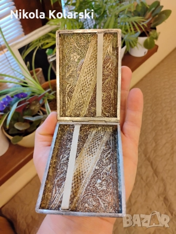 Уникална антикварна възрожденска сребърна табакера (музеен експонат) , снимка 5 - Антикварни и старинни предмети - 52283924