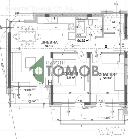 Прекрасен тристаен апартамент в кв. Самара 2, снимка 2 - Апартаменти - 53020490