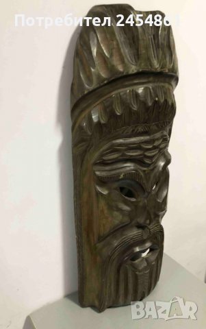 Стара, колекционерска, ръчна изработка, дървена, маска, Африка , снимка 2 - Декорация за дома - 38702235