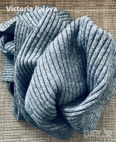 ZARA сив рипс шал XL топъл и супер модерен, снимка 7 - Шалове - 52979561