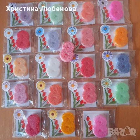 Сапунчета за 8 март, снимка 3 - Изкуствени цветя - 48733801