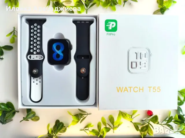 Смарт часовник- T55 - 2 бр каишки , снимка 2 - Смарт часовници - 48563572