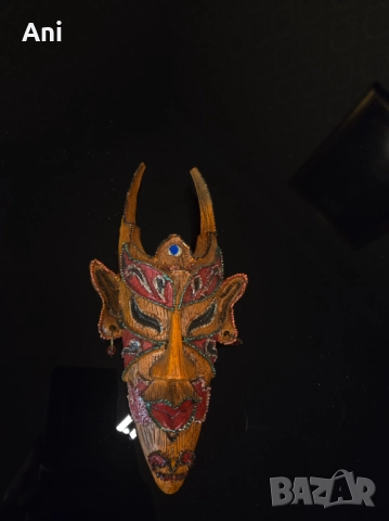 Стенен аксесоар за декор /дървена маска/ , снимка 3 - Други - 52567643