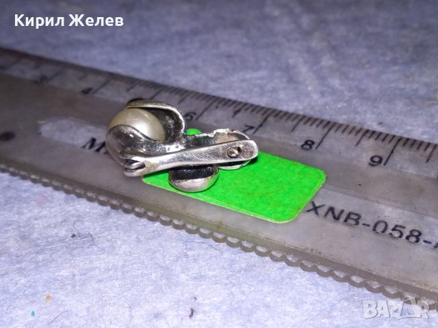 ПЕРЛЕНА АНГЛИЙСКА СРЕБЪРНА ВИНТИДЖ ОБЕЦА СРЕБРО 925 с ЕСТЕСТВЕНА БЯЛА ПЕРЛА ЮВЕЛИРНА ИЗРАБОТКА 38140, снимка 7 - Обеци - 40940700