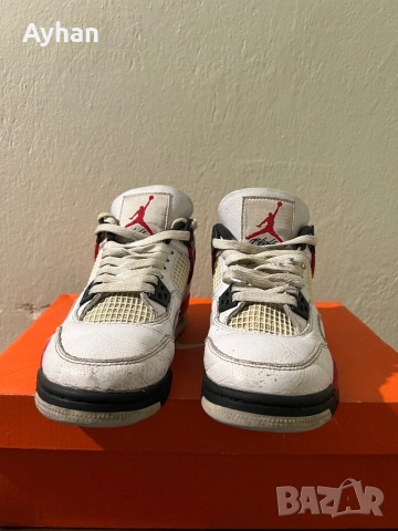 AIR JORDAN 4 RETRO GS RED CEMENT, снимка 3 - Детски маратонки - 49995445