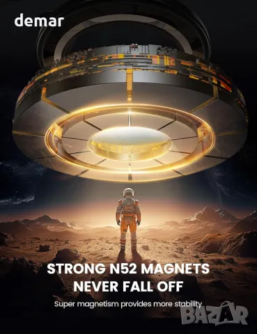 Стойка за кола Lamicall for Magsafe, въртене на 360°, метална магнитна стойка за кола за телефон, снимка 4 - Аксесоари и консумативи - 48363210