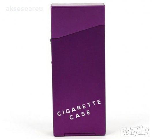 Нова Алуминиева малка кутия за слим цигари метална цигарена табакера с копче и пружина модна стилна , снимка 5 - Табакери - 39363061