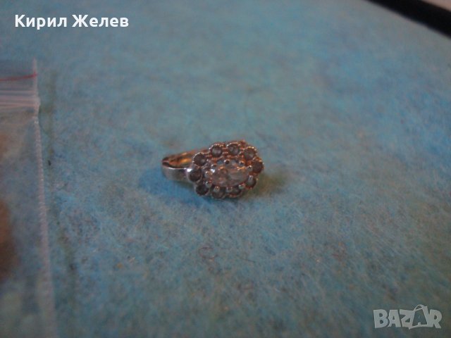 Скъпоценна СТАРА СРЕБЪРНА ОБЕЦА АНГЛИЯ СРЕБРО 925 с ЮВЕЛИРНО ФАСЕТИРАНИ ЦИРКОНИ 25911, снимка 2 - Обеци - 35759959