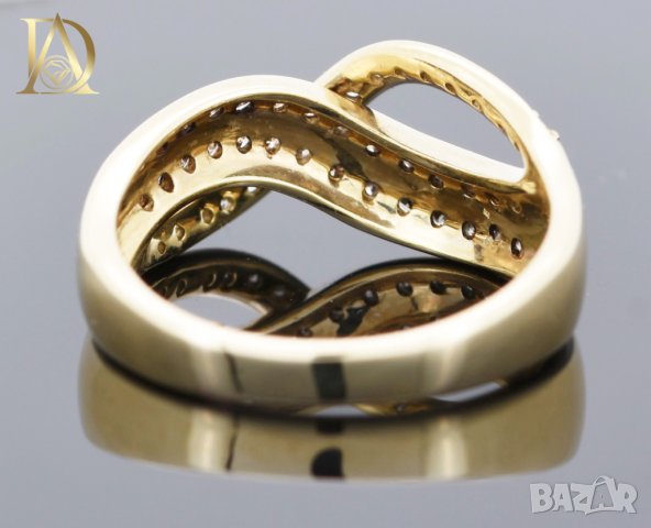 Нов Златен Пръстен с 0.62кт Естествени Брилянти , снимка 4 - Пръстени - 40077060