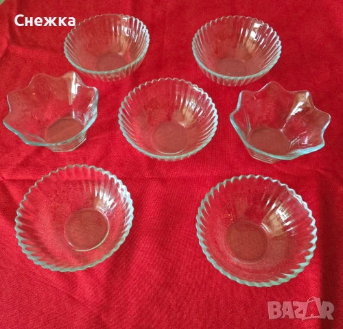 Стъклени купи за ядки, снимка 2 - Прибори за хранене, готвене и сервиране - 53743772