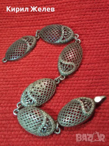 СТИЛНА АЖУРНА СРЕБЪРНА ГРИВНА СРЕБРО 925 с ИСКРЯЩИ ЦИРКОНИ и НУЖДА от НОВА ЗАКОПЧАЛКА 26444, снимка 11 - Гривни - 46419895