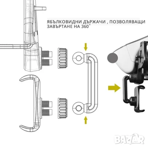 Поставка за телефон за огледало за обратно виждане, снимка 2 - Аксесоари и консумативи - 55862731