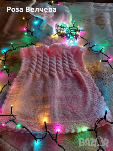 Ръчно плетен комплект за момиче, снимка 5 - Детски комплекти - 52592658