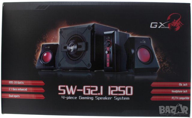 Genius SW-G2.1 1250 GX Gaming 38W 2.1 Channel Gaming Speaker System, снимка 6 - Тонколони - 42606994