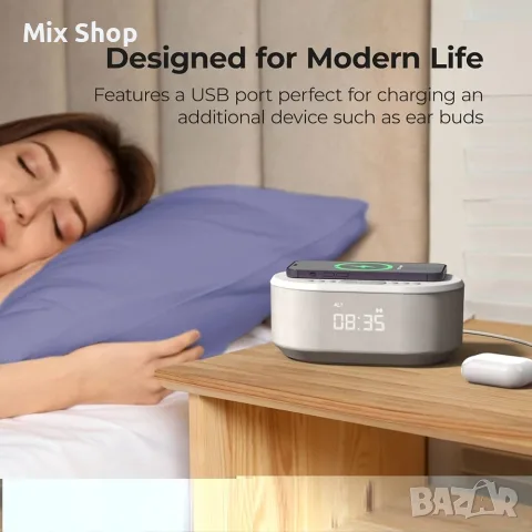 Нов Будилник с USB зарядно и Bluetooth високоговорител, снимка 5 - Bluetooth тонколони - 55789966