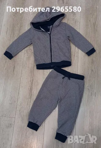 лот за момче/ ръст 80 см / яке-парка H&M, екип, блузка Next, нов дънков панталон George, снимка 5 - Бебешки якета и елеци - 56062084
