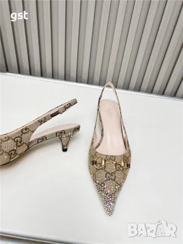 Редки Gucci Official Women shoes Crystals дамски обувки ток , снимка 5 - Дамски обувки на ток - 50257521