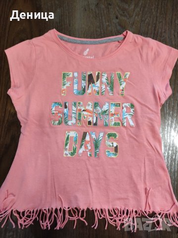 Лот летни блузки, потници и ризки за момиче, размер 128, снимка 8 - Детски тениски и потници - 38618199