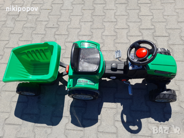 PILSAN зелен детски трактор ACTIVE с ремарке, снимка 7 - Коли, камиони, мотори, писти - 44585963