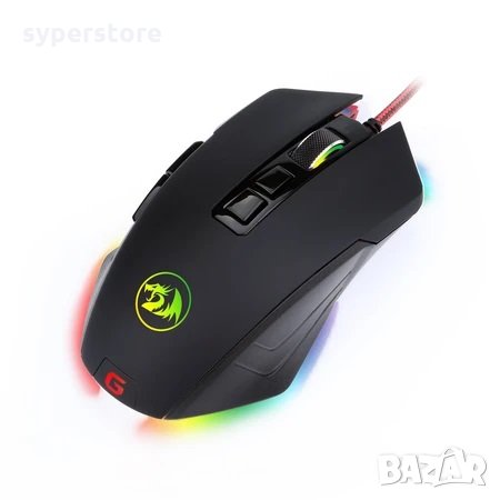 Мишка Геймърска USB Redragon Dagger 2 M715 Черна 10000dpi 8btns 7 цветна RGB подсветка, снимка 4 - Клавиатури и мишки - 34807422