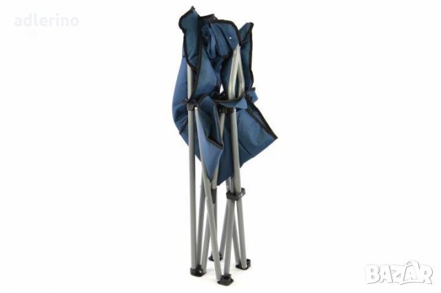 Рибарски стол, сгъваем стол, пикник стол, къмпинг стол, тъмно синьо - 160 кг - екстра стабилен, снимка 2 - Градински мебели, декорация  - 34312042