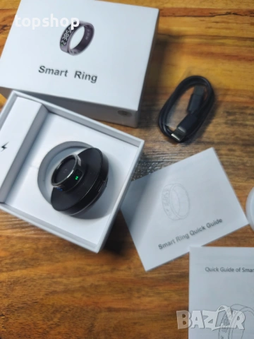 Смарт Пръстен QRing с OLED Екран – Пулс, Часовник и Брояч + Док станция, Номер 9 , снимка 5 - Пръстени - 53387631