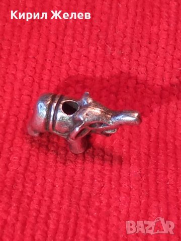 СТАРО СРЕБЪРНО СЛОНЧЕ ВИСУЛКА ЕЛЕМЕНТ от КОЛИЕ АРТ НАНИЗ ВИСОКА ПРОБА СРЕБРО 35518, снимка 3 - Антикварни и старинни предмети - 39298778