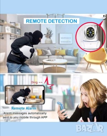 Настолна камера за наблюдение с Wi fi или SD карта, снимка 7 - IP камери - 42431861